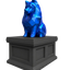 black vault blue pomeranian pet memorial urn