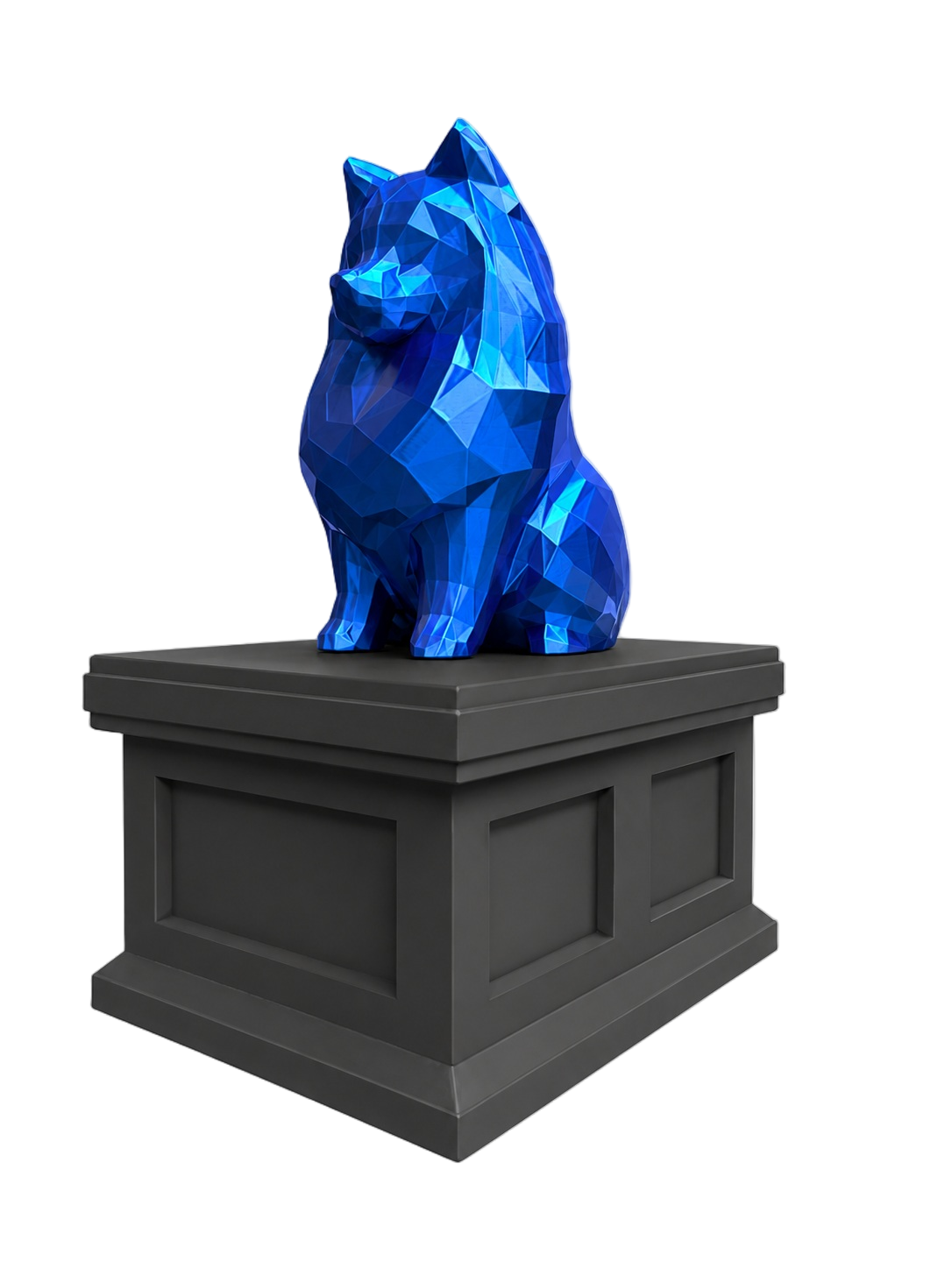 black vault blue pomeranian pet memorial urn