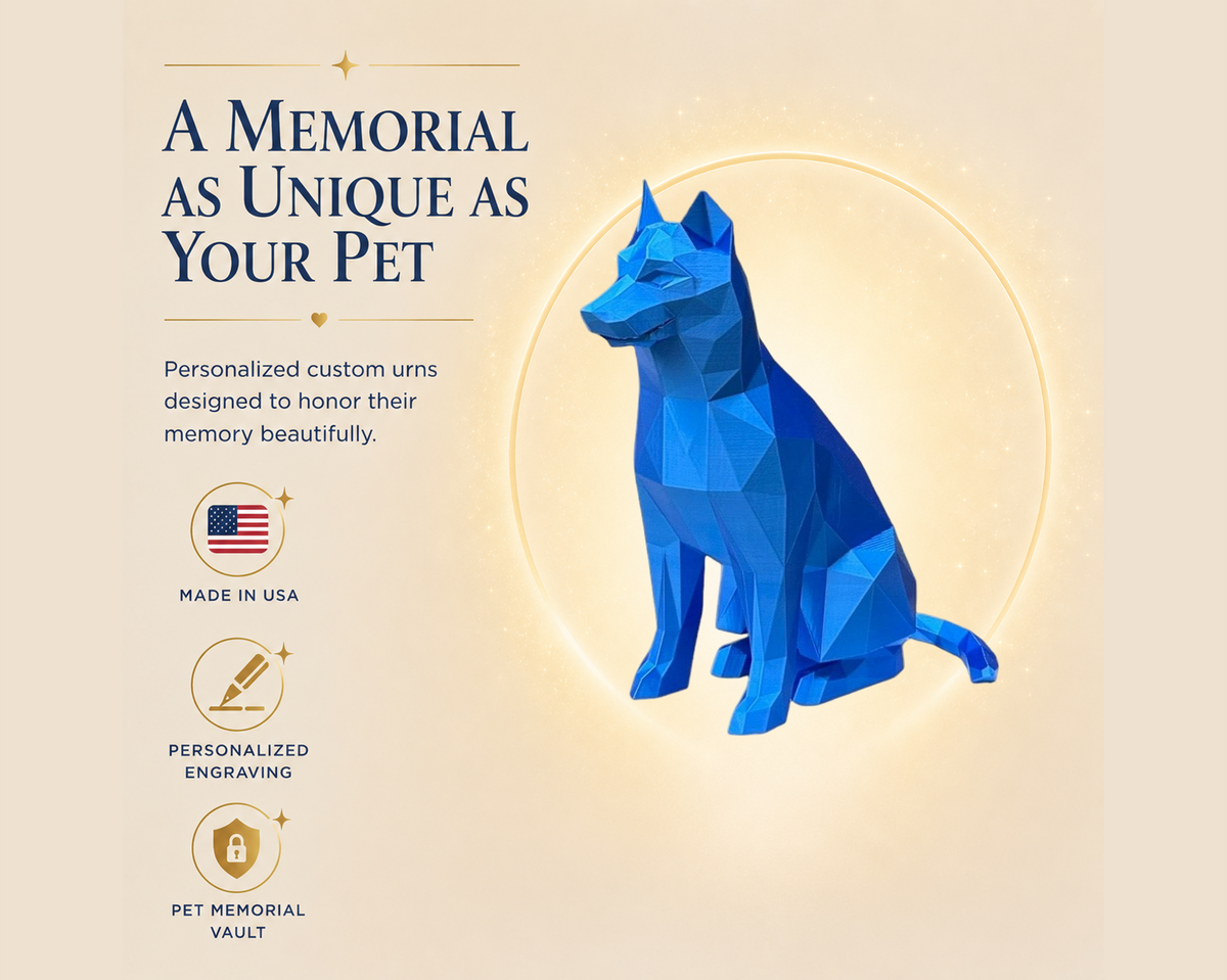 Blue Husky Custom Pet Urn