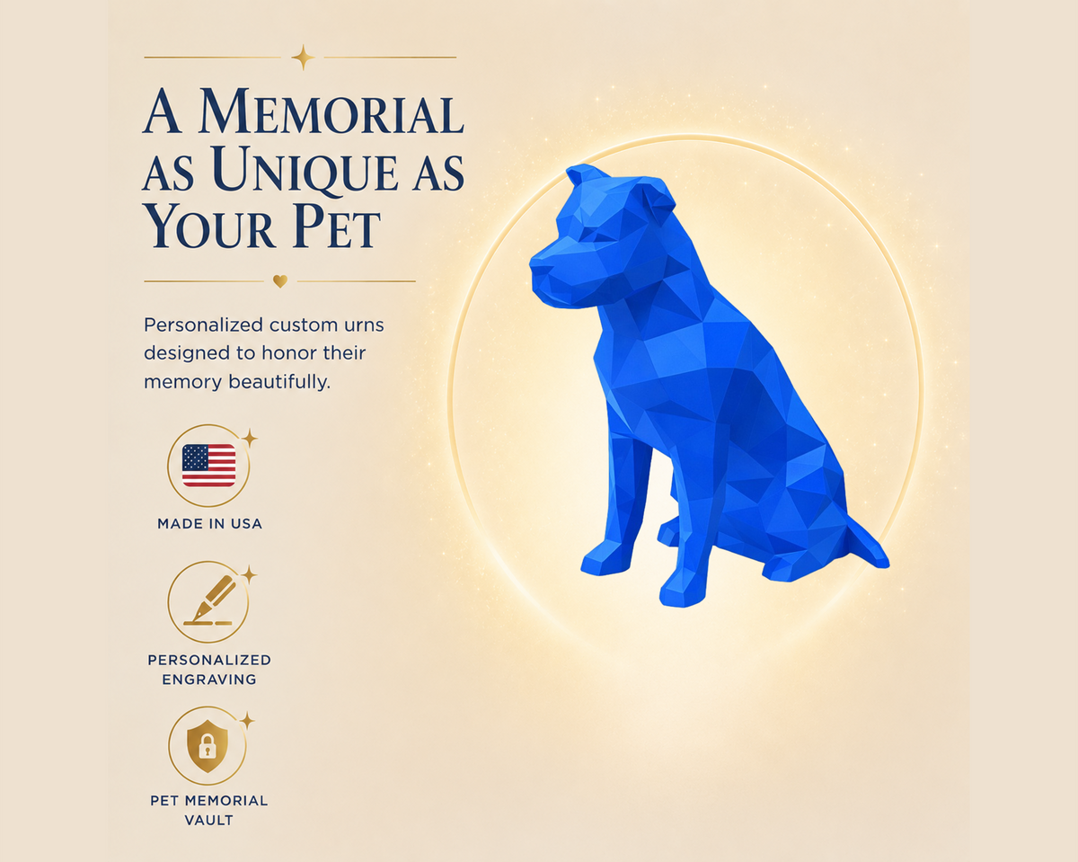 Blue Staffordshire Terrier  Pet Urn