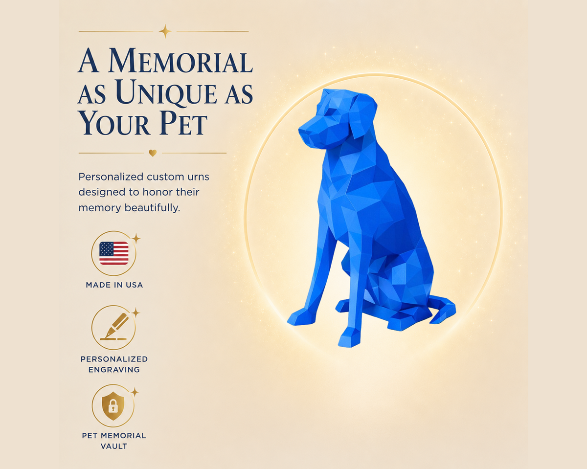 Blue Labrador Custom Pet Urn