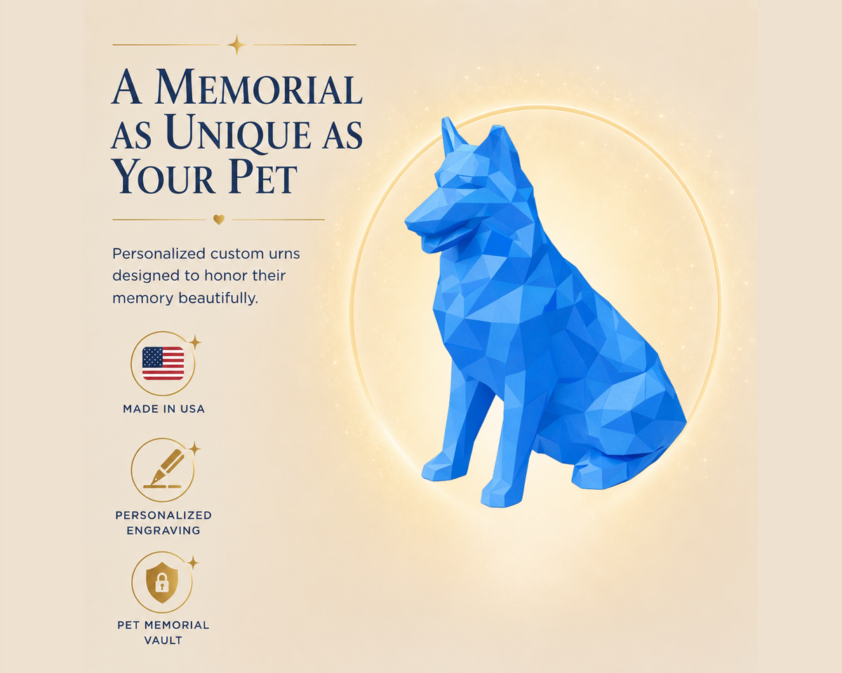 Blue Shetland Shephard Custom Pet Urn