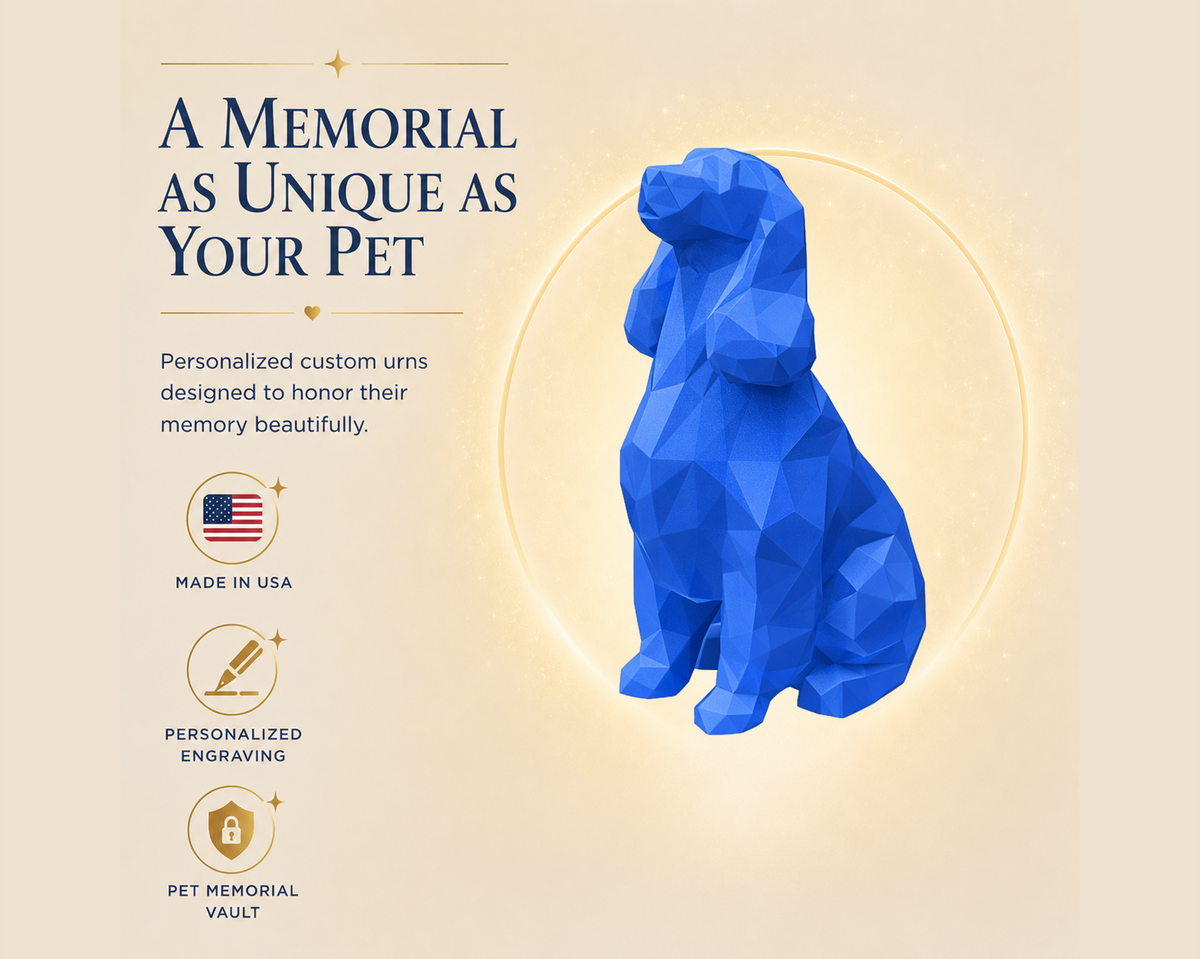 Blue Cocker Spaniel Custom Pet Urn