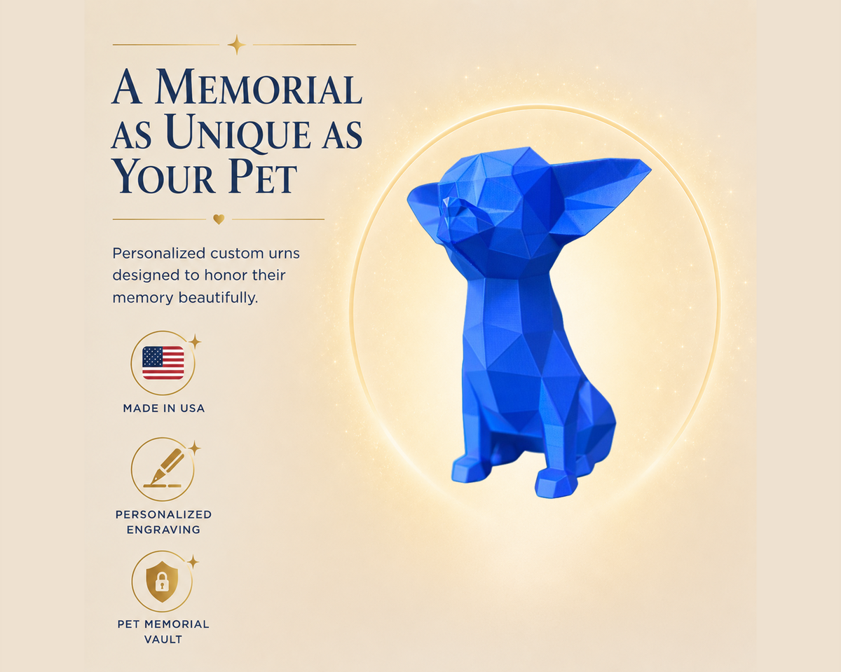 Blue Chihuahua Custom Pet Urn