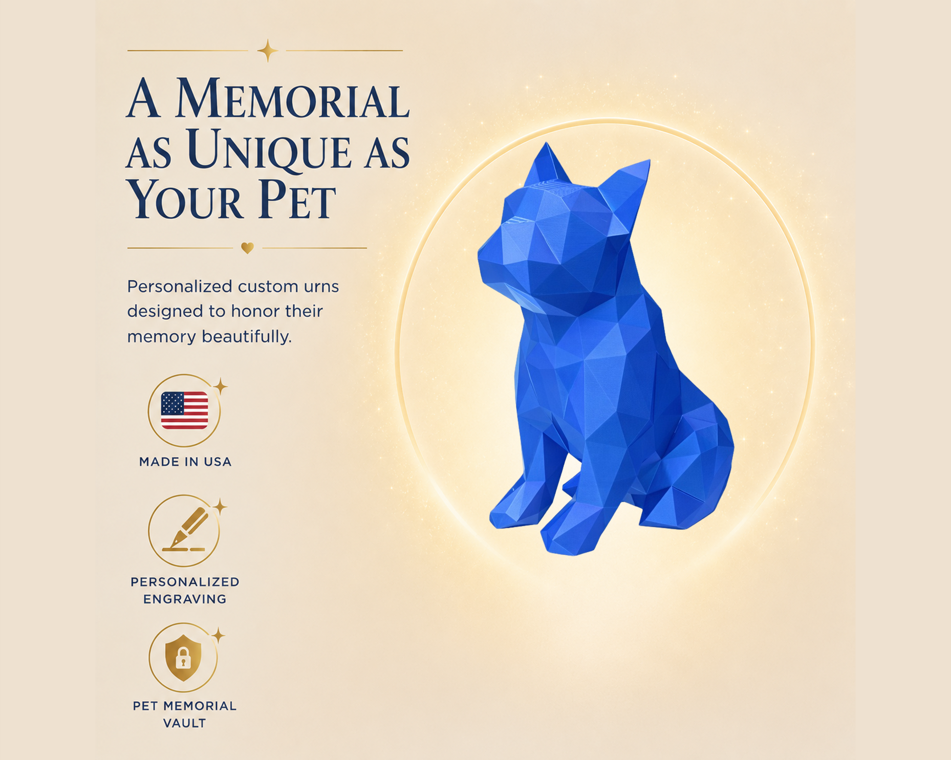 blue French Bulldog custom Pet Urn
