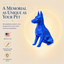 Blue Mini-Doberman Custom Pet Urn
