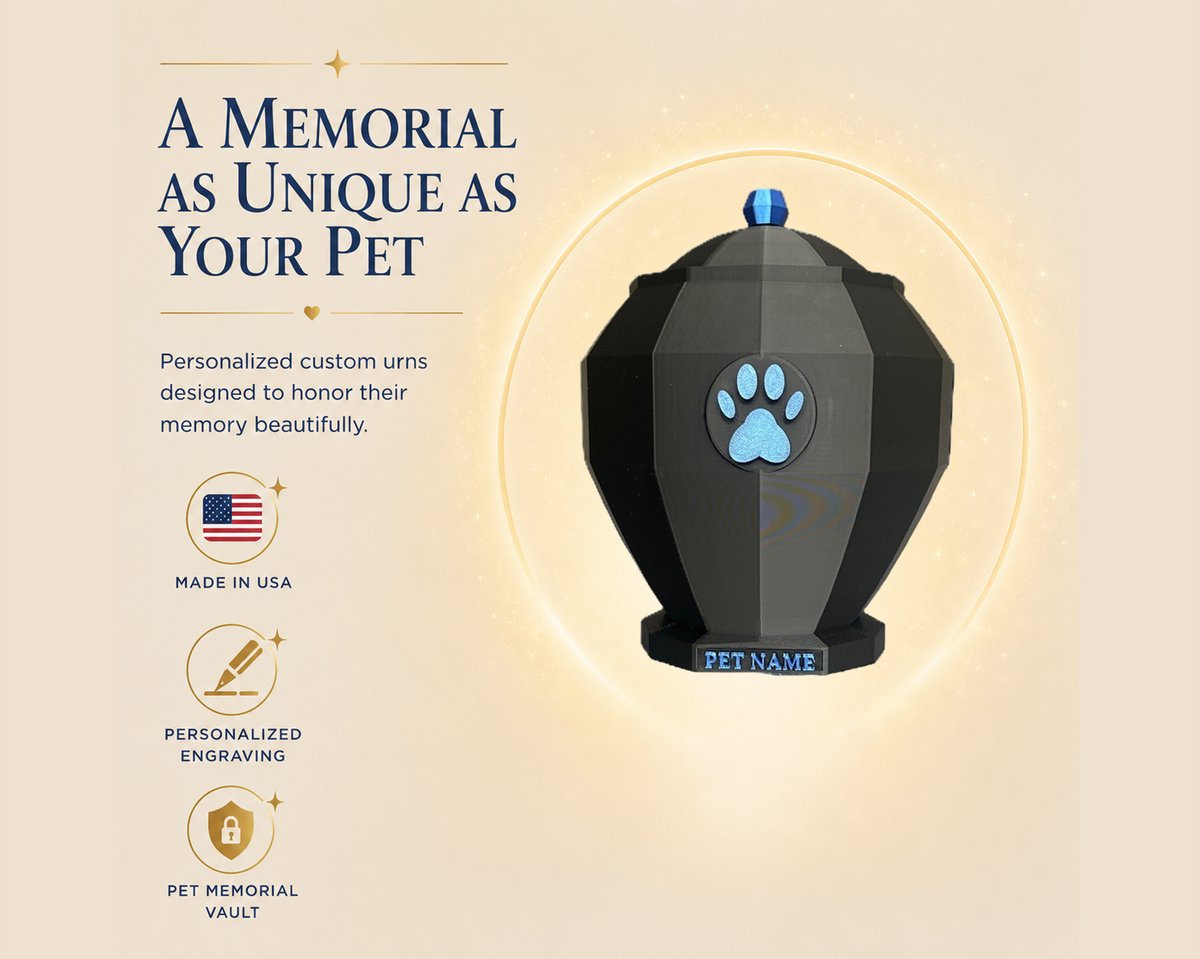 Pet Capsule - Paw Emblem Pet Urn