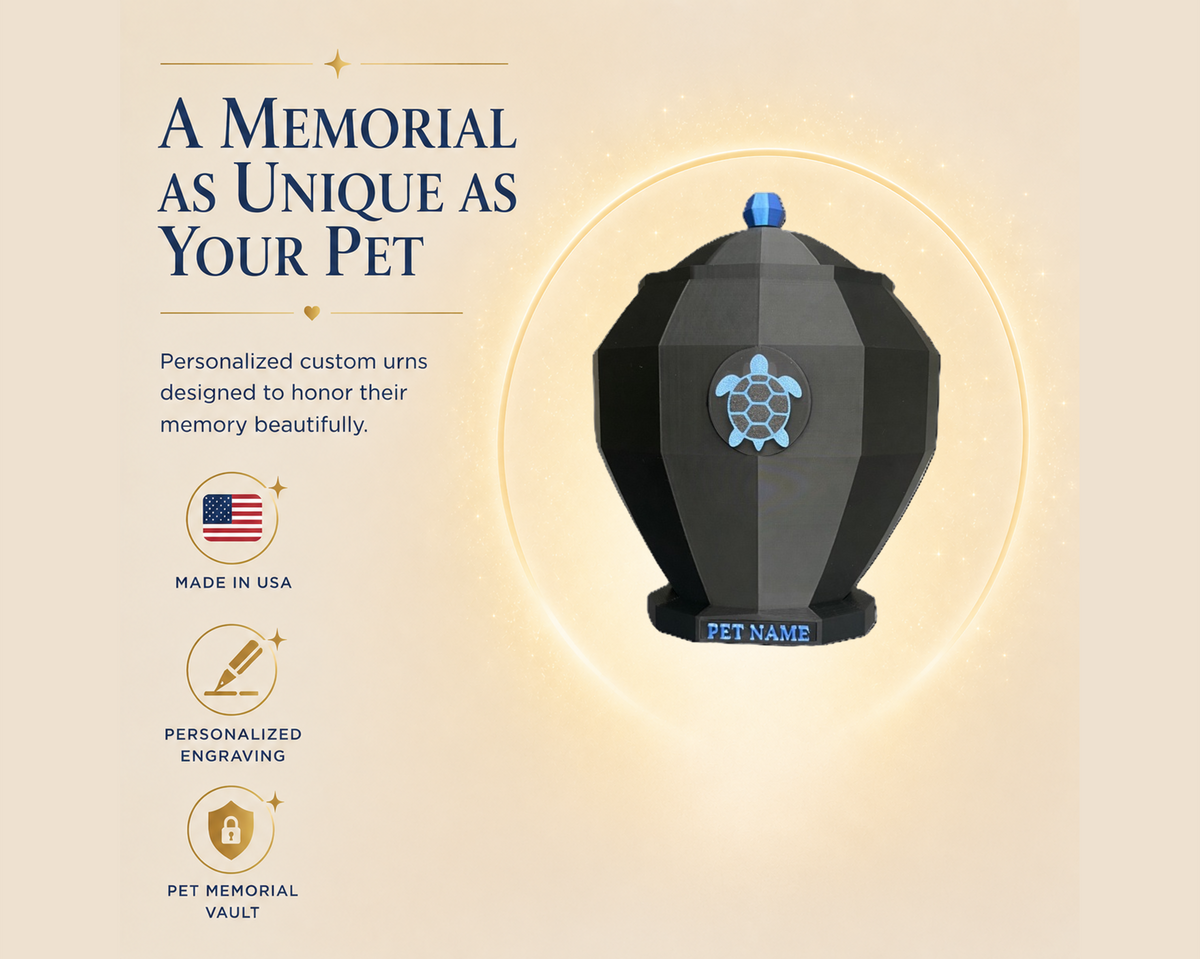Blue Turtle Custom Pet Urn