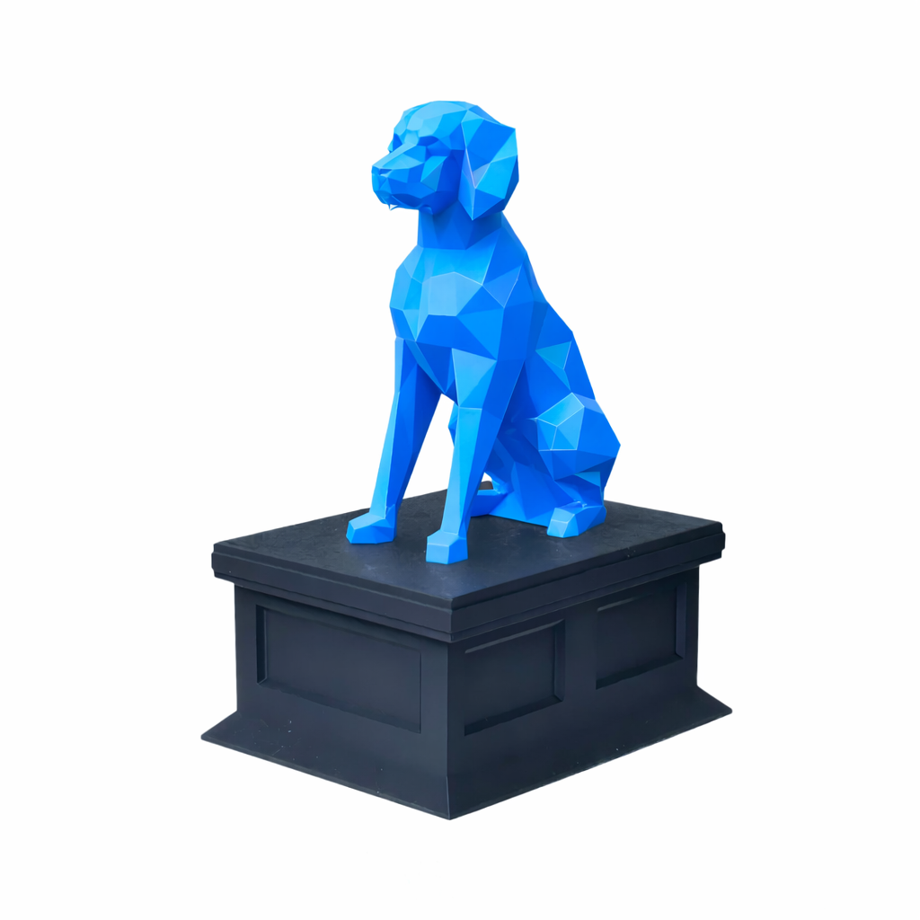 black vault blue brittany spaniel pet urn