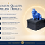 Black Vault blue American Bulldog custom Pet Urn