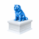 white vault blue chow chow pet urn