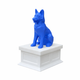 white vault blue german shepherd pet urn