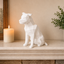 White Pit Bull custom Pet Urn