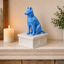 white vault blue husky custom pet urn