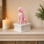 white vault pink brittany spaniel pet urn