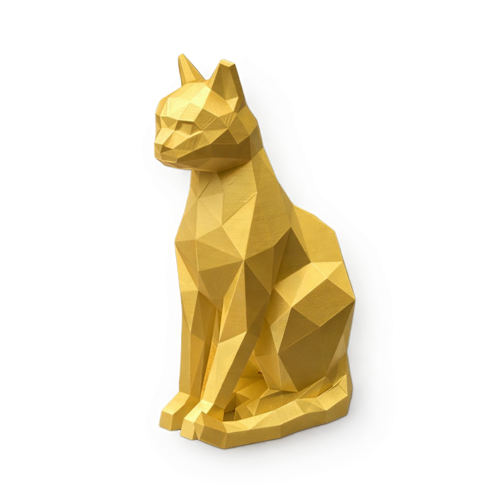 Gold Cat Pet Urn Capsule