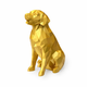 Gold Golden Retriever Pet Urn