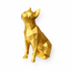 Gold Boston Terrier Pet Urn
