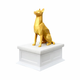 white Vault gold Belgian Malinois Pet Urn