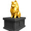 black vault gold  pomeranian pet memorial urn