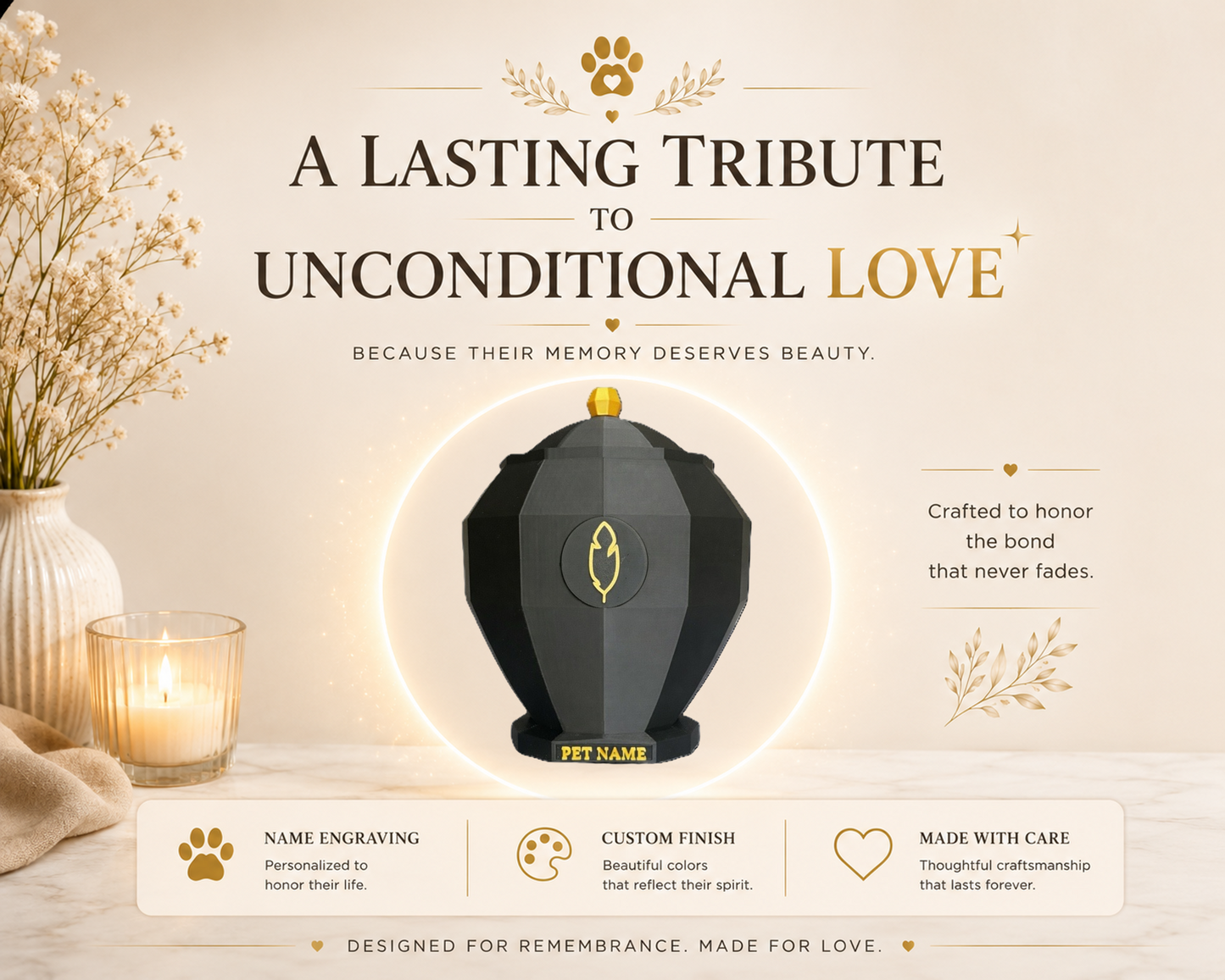 Pet Capsule - Bird Emblem Pet Urn