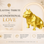 Gold American Bulldog Custom Pet Urn