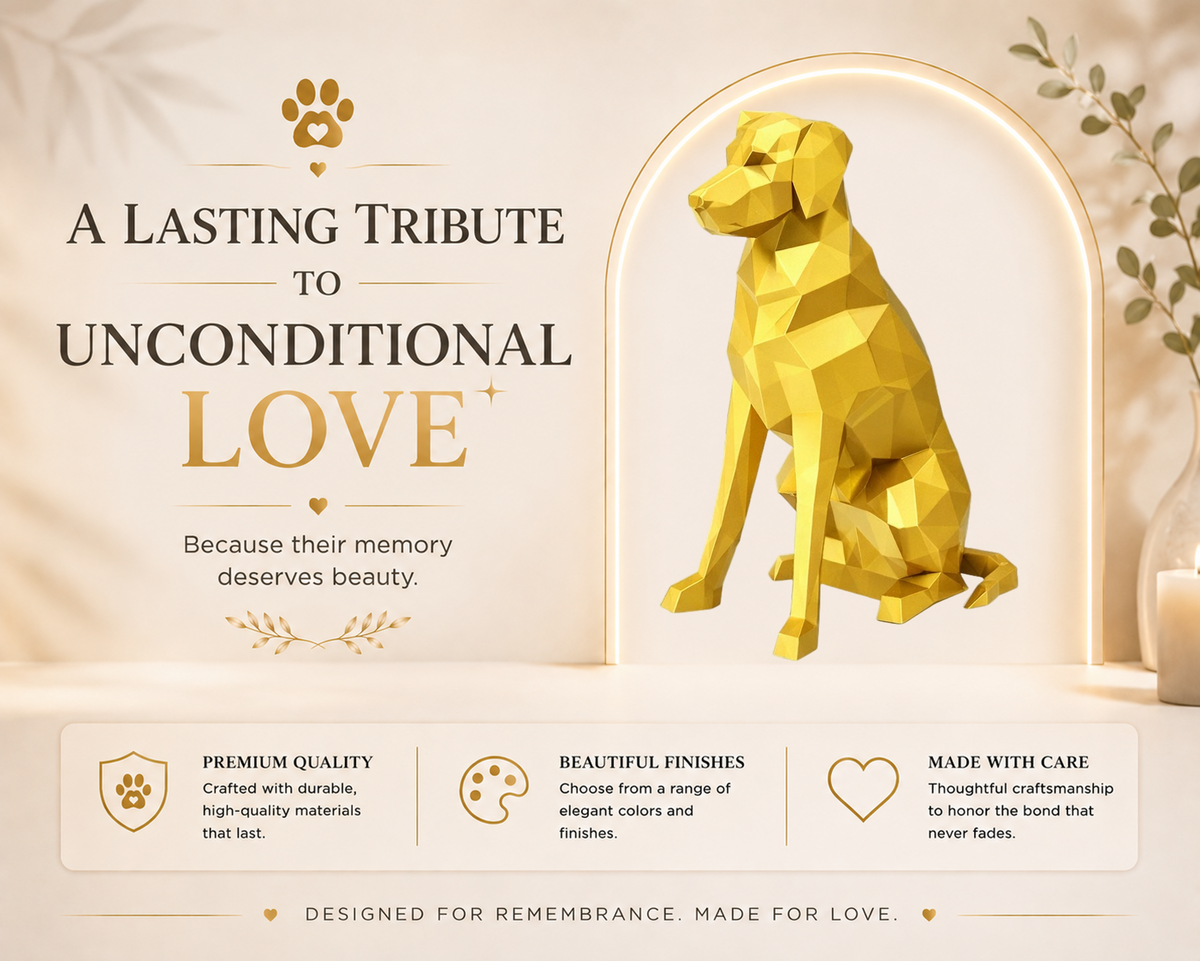 Gold Labrador Custom Pet Urn