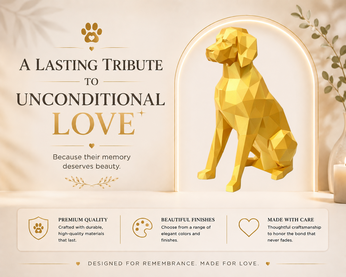 Gold Brittany Spaniel Custom Pet Urn