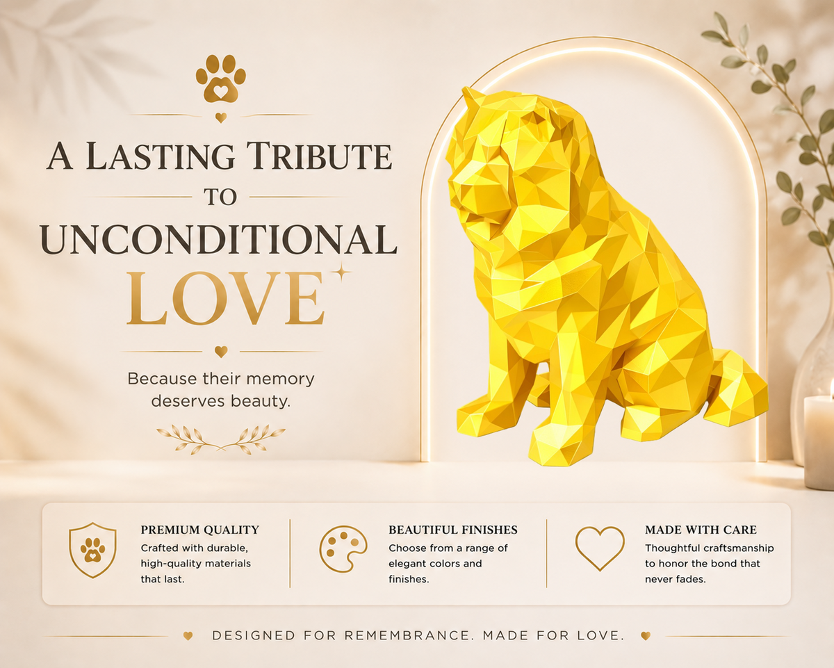 Gold Chow Chow Custom Pet Urn