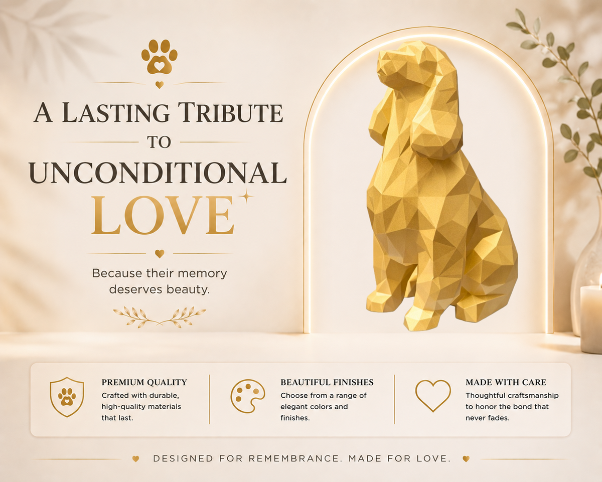 Gold Cocker Spaniel Custom Pet Urn