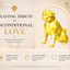 Gold Pug Custom Pet Urn