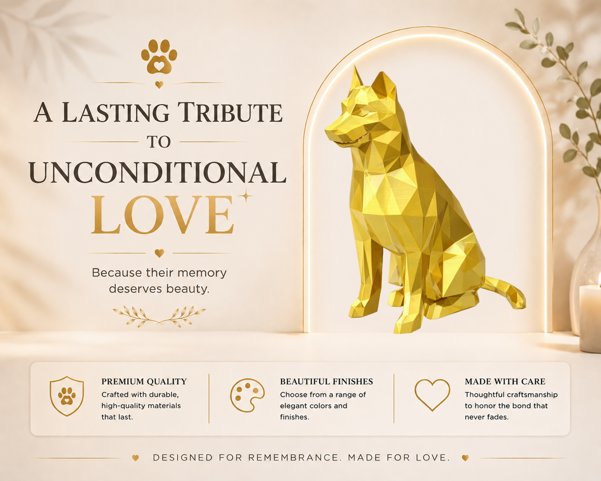 Gold Husky Custom Pet Urn