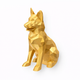 Gold German Shepherd Pet Urn