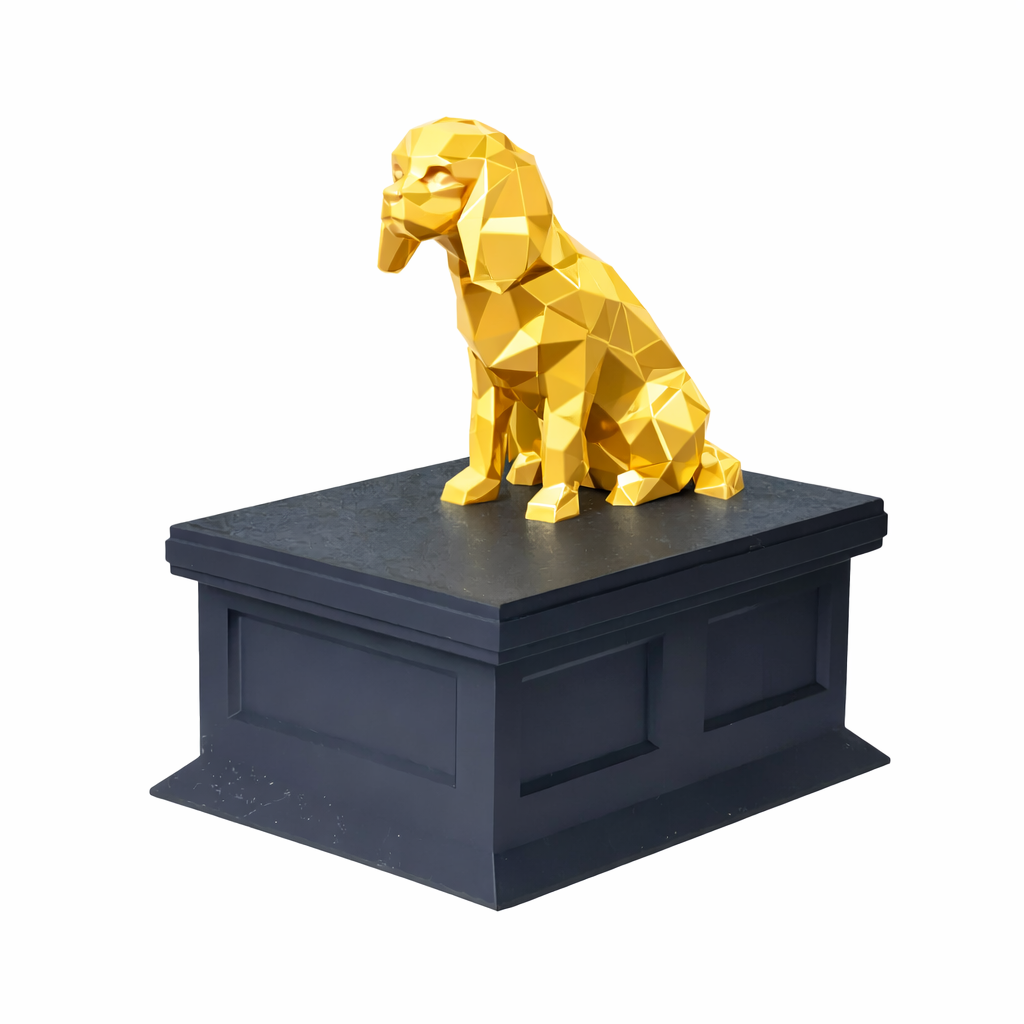 BLACK vault gold cavalier king charles spaniel pet urn