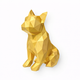 gold French Bulldog Pet Urn