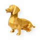 Gold Dachshund Pet Urn