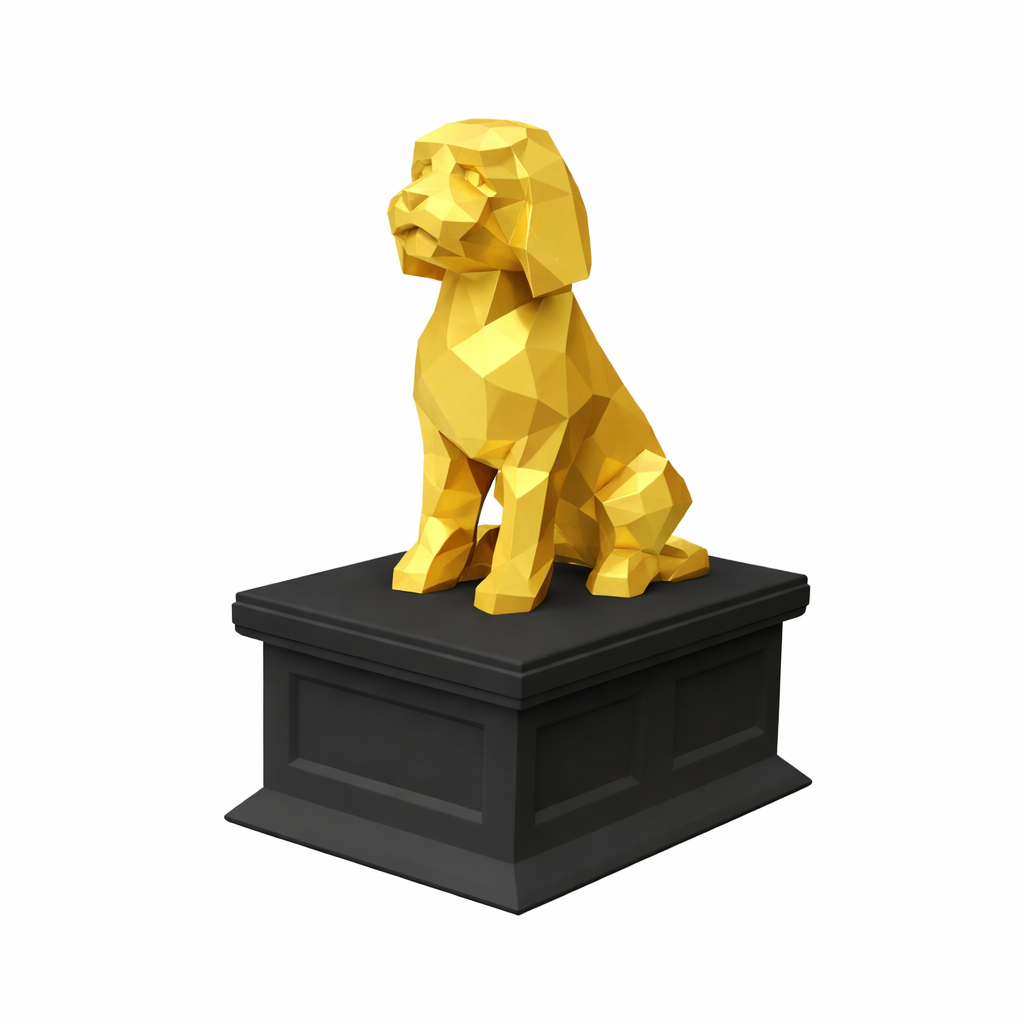 black vault gold Golden doodle pet urn