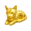 gold Cat laying Pet Capsule Urn