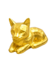 gold Cat laying Pet Capsule Urn