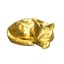 gold Cat resting Pet Capsule Urn