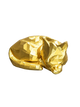 gold Cat resting Pet Capsule Urn