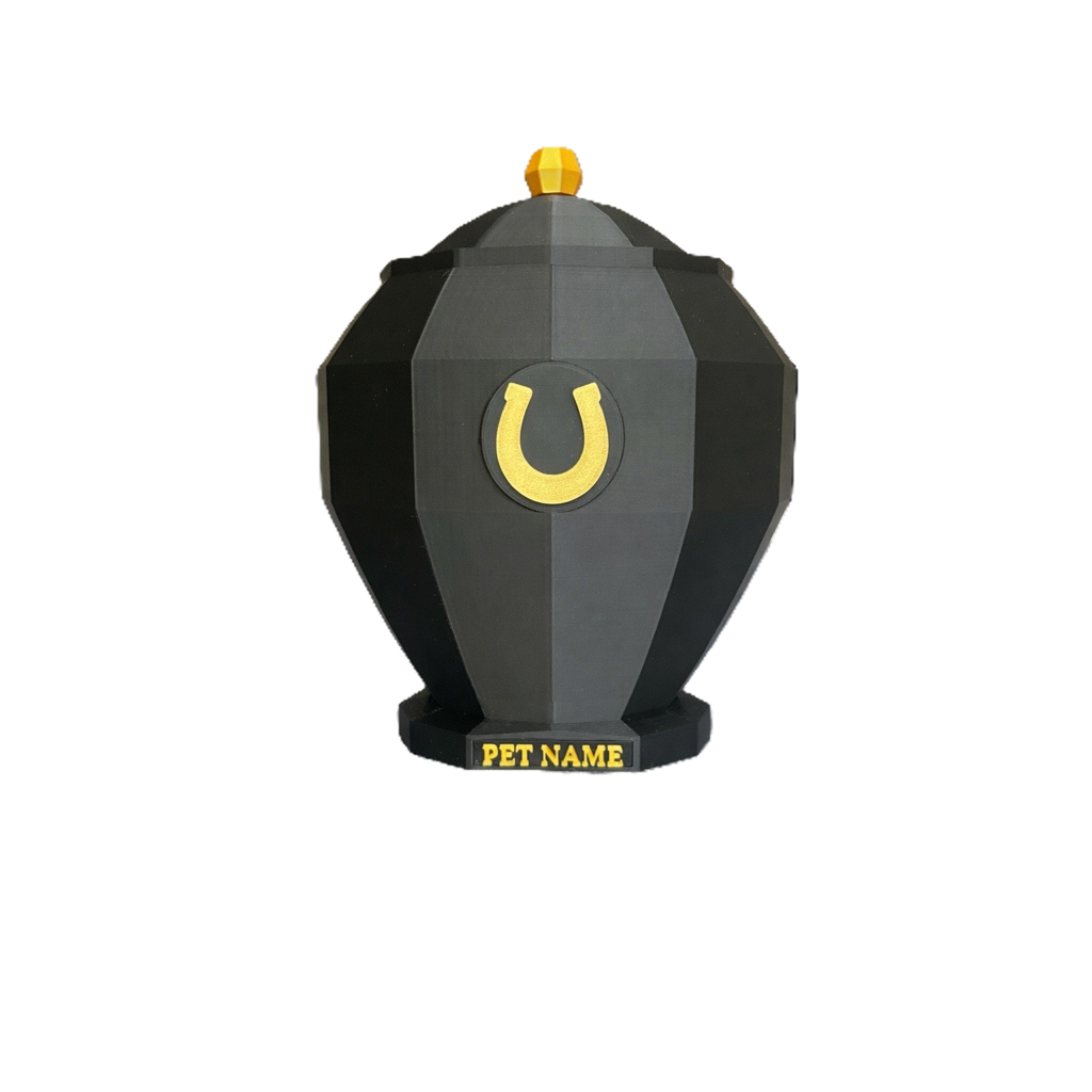 Gold Horse Pet Urn