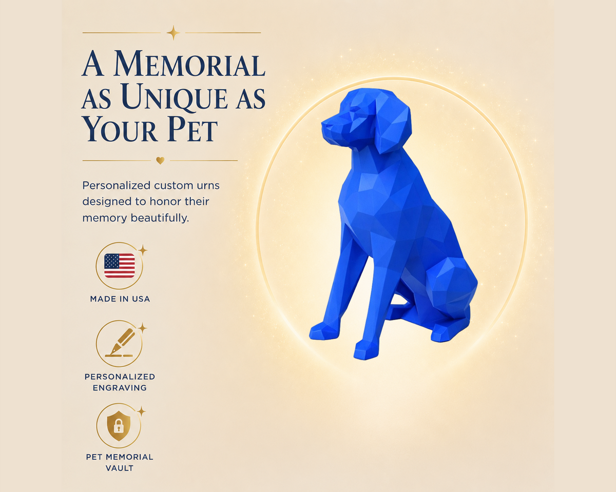 Blue Brittany Spaniel Custom Pet Urn
