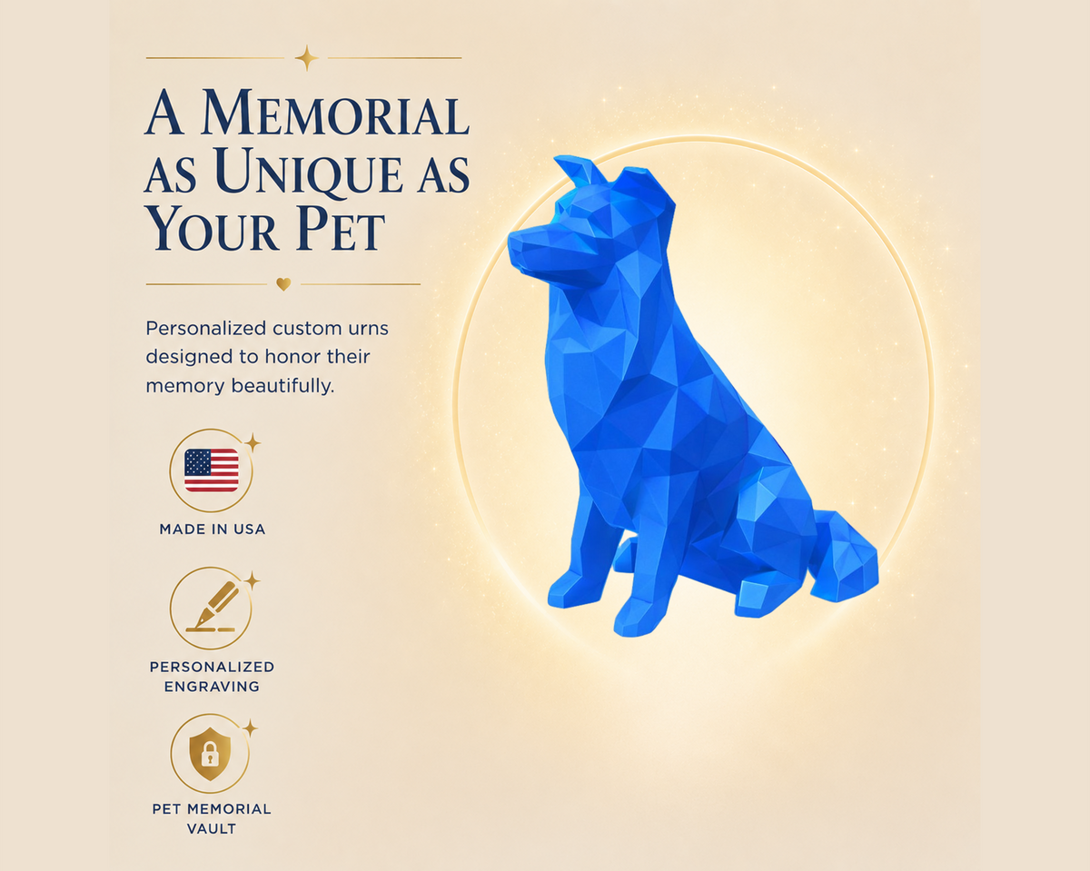 Blue Border Collie Custom Pet Urn
