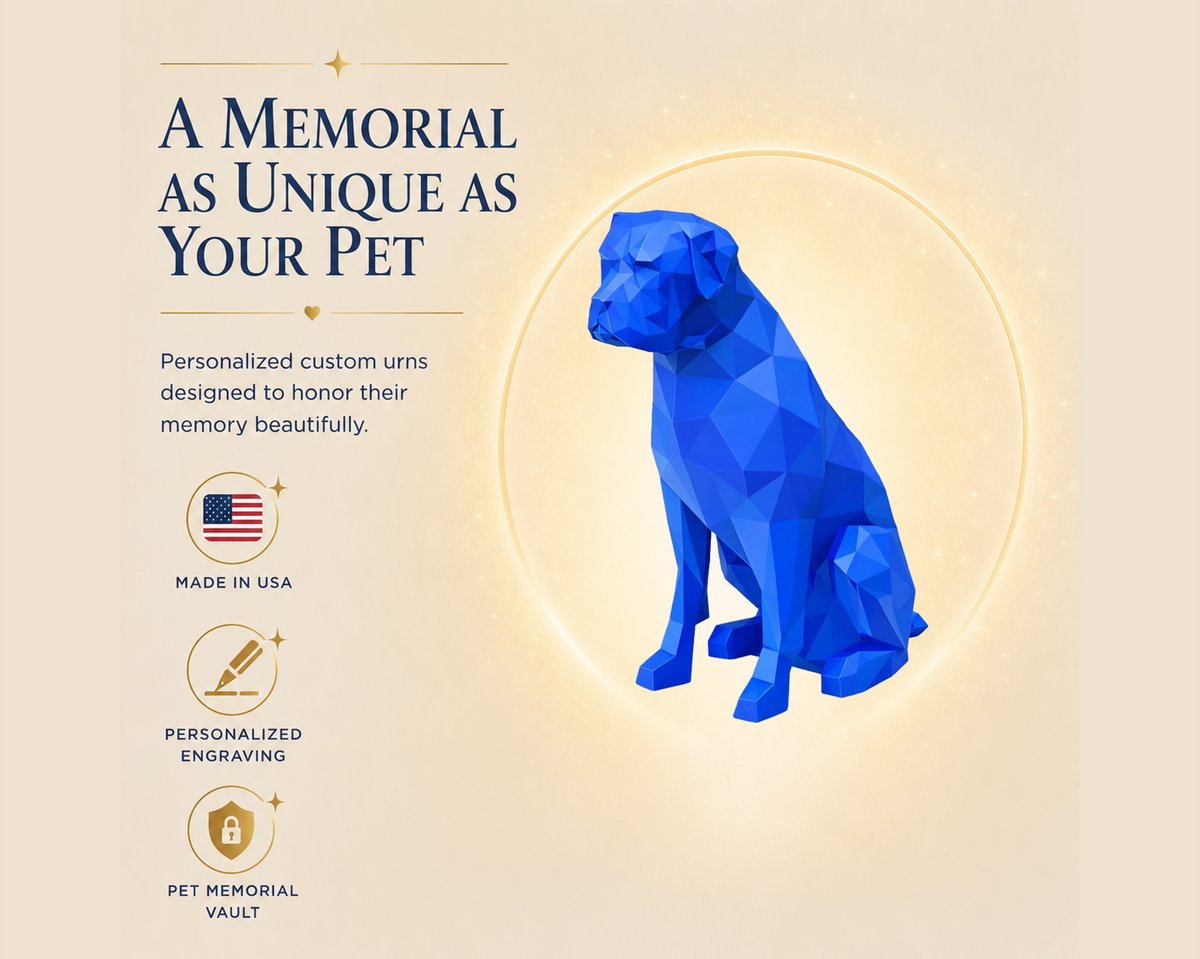 Blue Boxer Custom Pet Urn