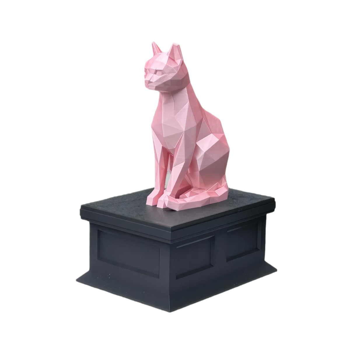 black vault pink cat pet urn