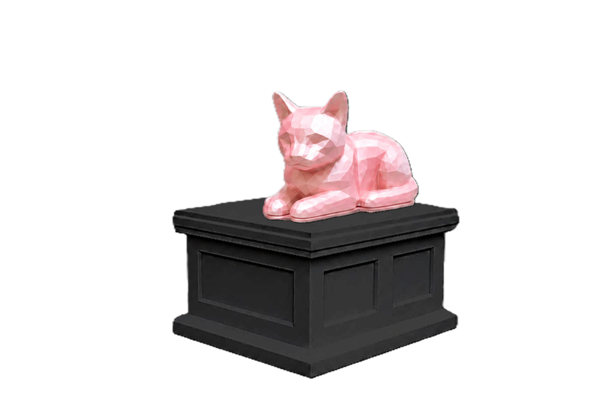 Resting Cat Vault Pet Urn