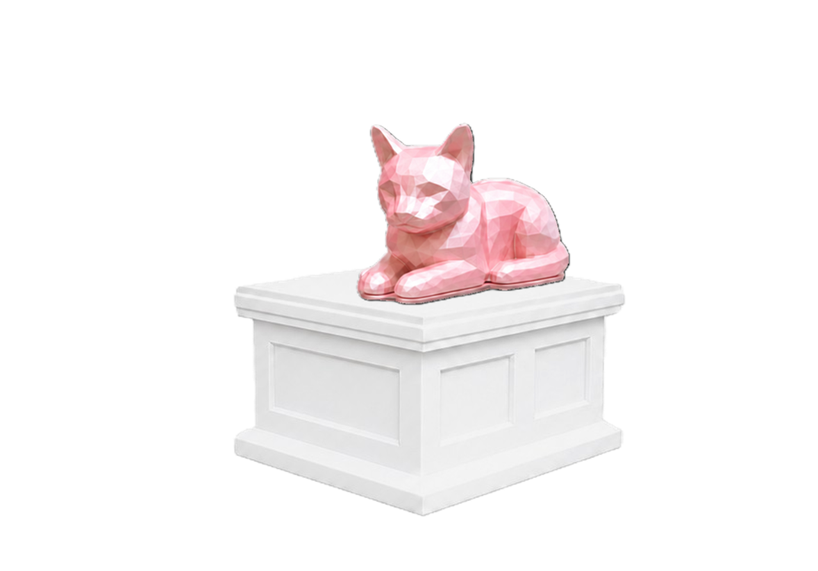 Resting Cat Vault Pet Urn