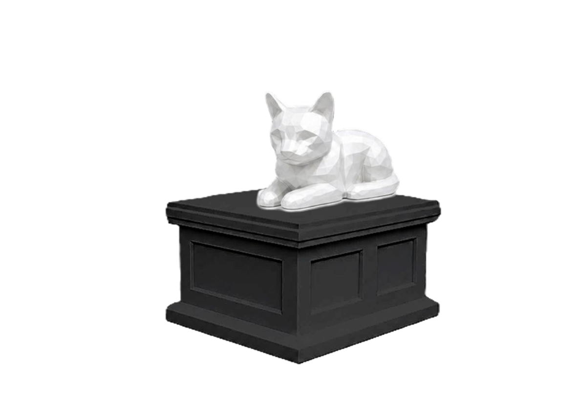 Resting Cat Vault Pet Urn
