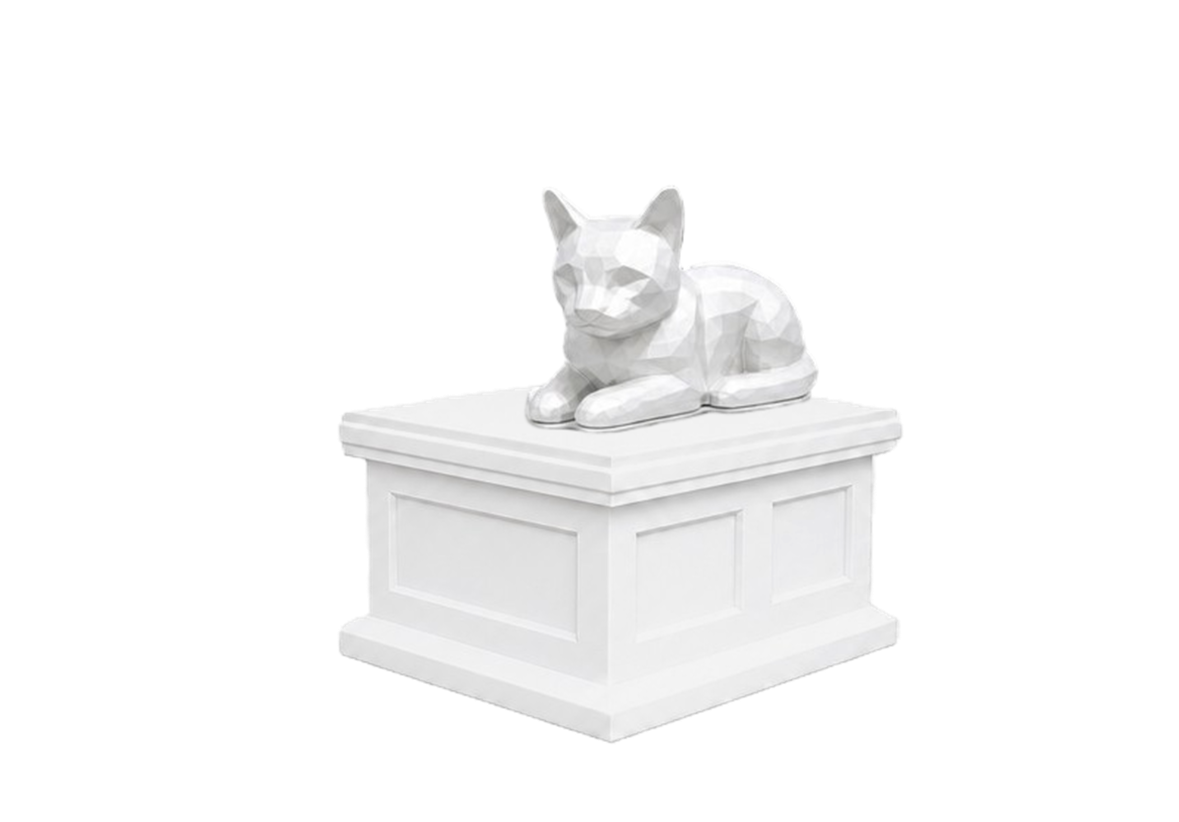 Resting Cat Vault Pet Urn